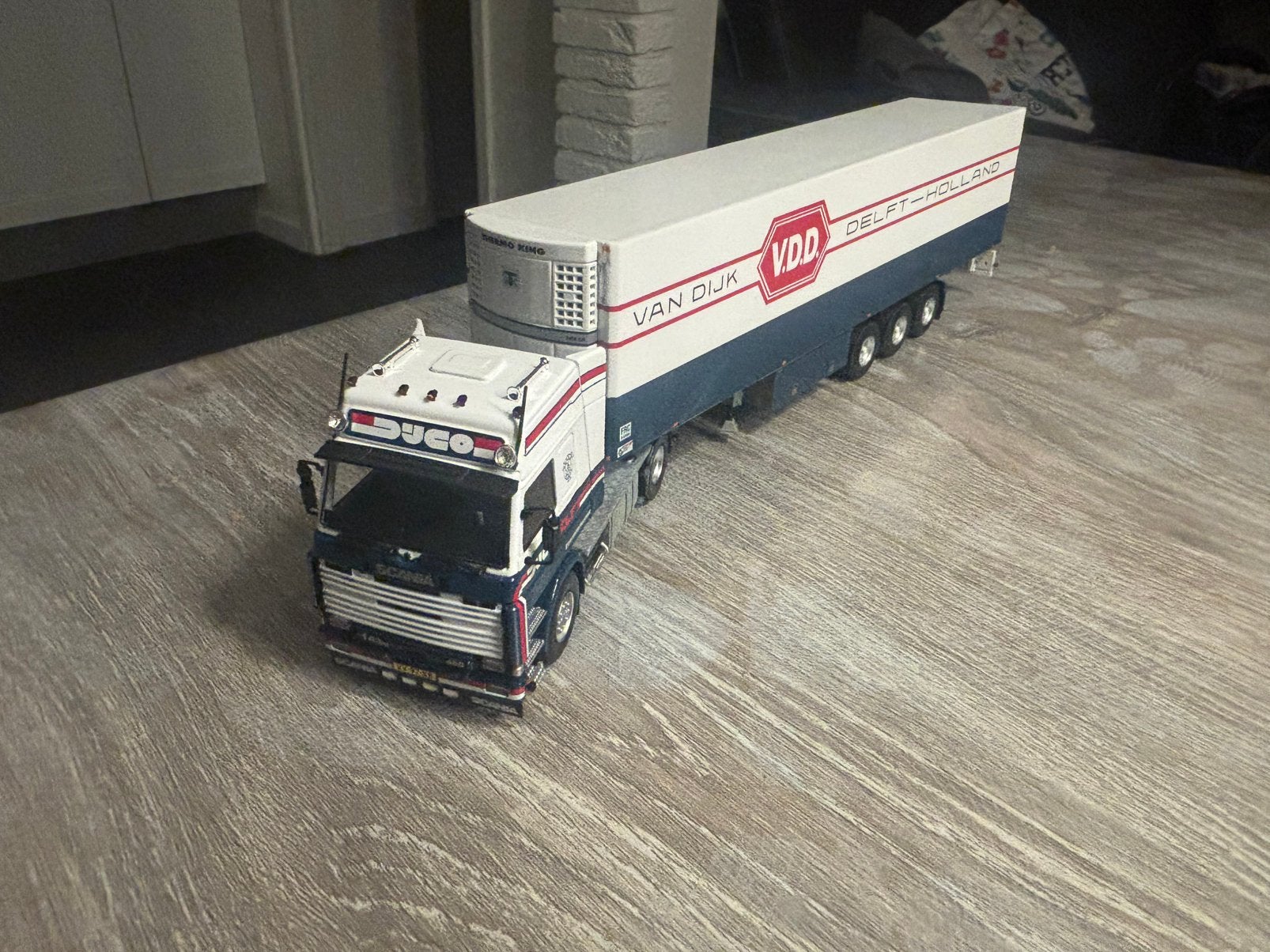Tekno Scania 143 450 Dijco, Ophalen of Verzenden, Zo goed als nieuw, Bus of Vrachtwagen, Tekno