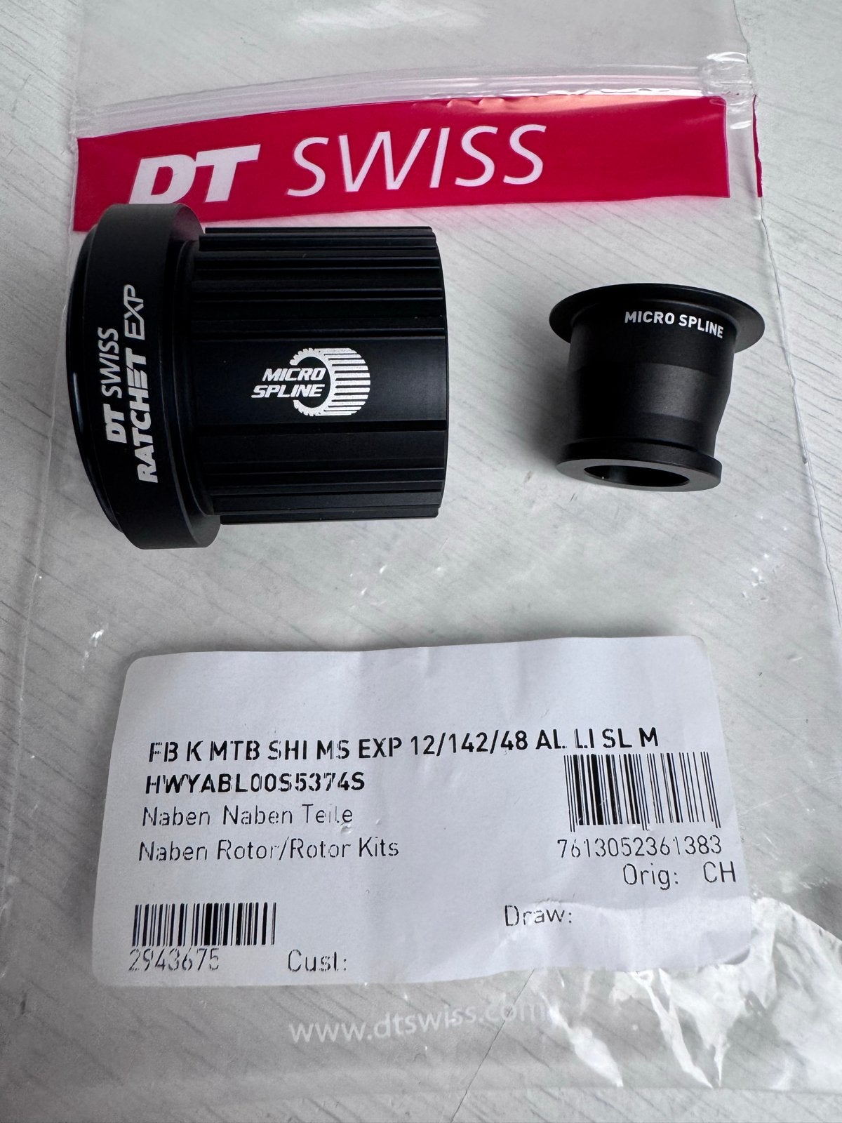 Nieuwe DT Swiss Ratchet EXP Micro Spline Freewheel Body, Overige typen, Nieuw, Ophalen of Verzenden, Aluminium