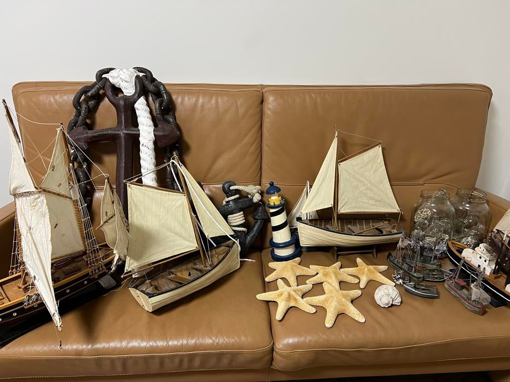 Grote Maritieme Decoratie Collectie - Scheepsmodellen, Antiek en Kunst, Ophalen of Verzenden