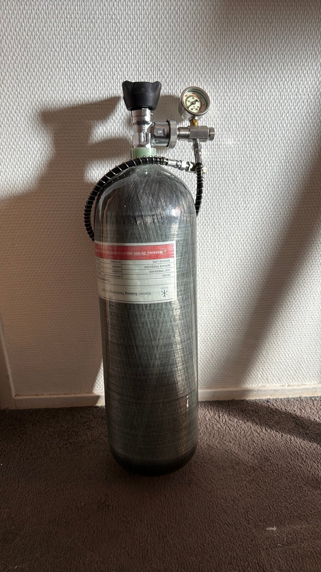 PCP | persluchtfles | Carbon Fles | 6.8L | 300 bar | Vulset, Ophalen of Verzenden, Nieuw