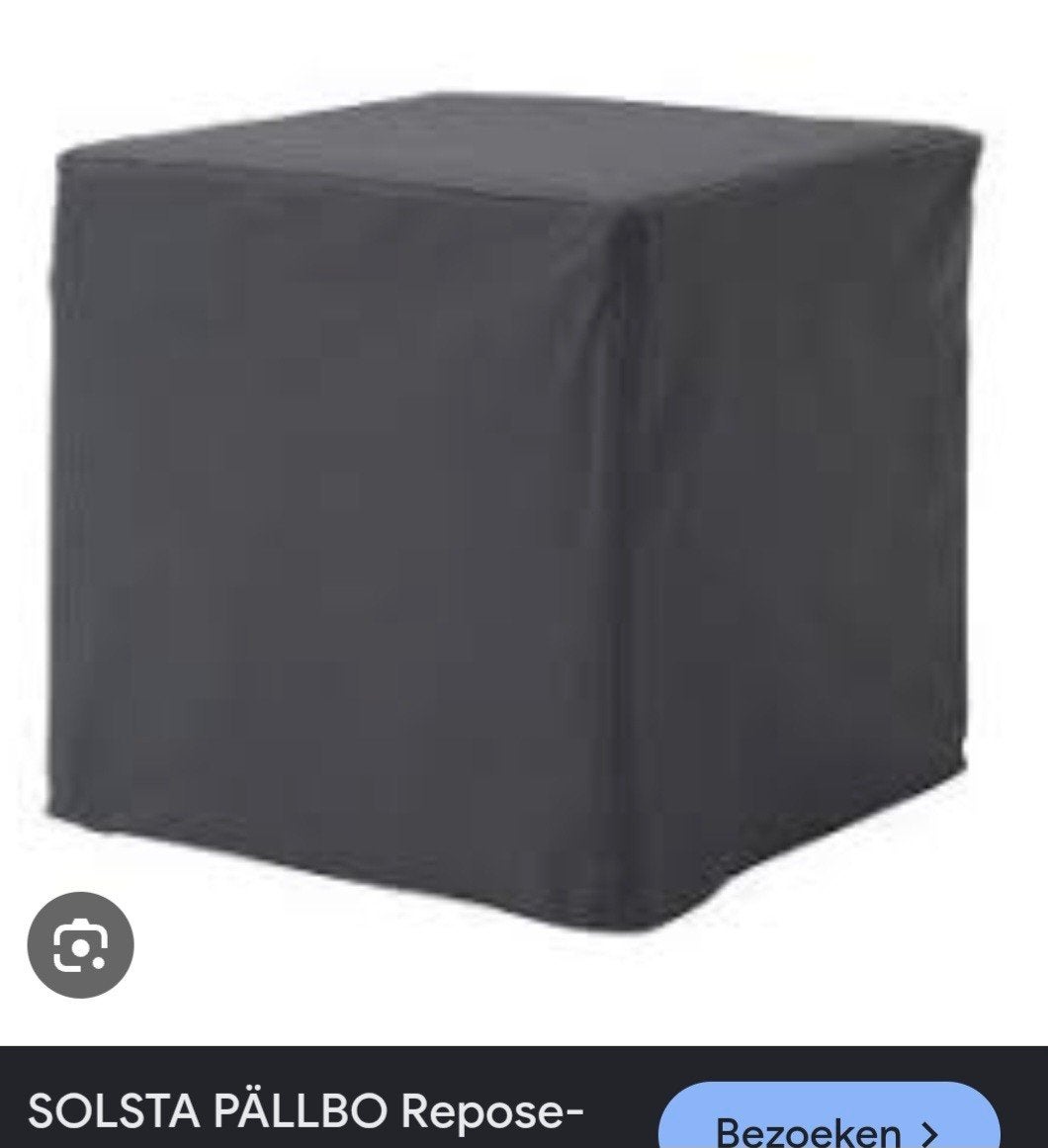 IKEA Solsta Pällbo voetenbank - Compleet met hoes, Minder dan 50 cm, Gebruikt, Modern, Scandinavisch, Vierkant