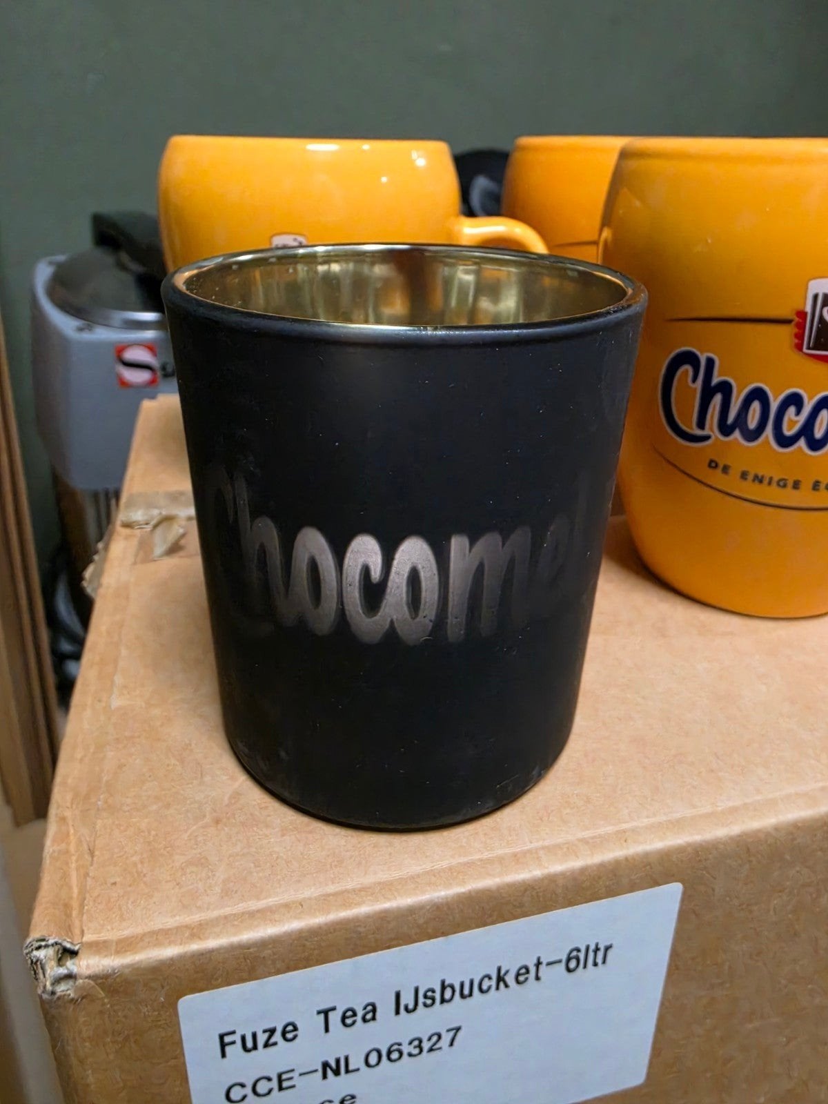 Chocomel theelichtjes houder, Ophalen of Verzenden, Bruin