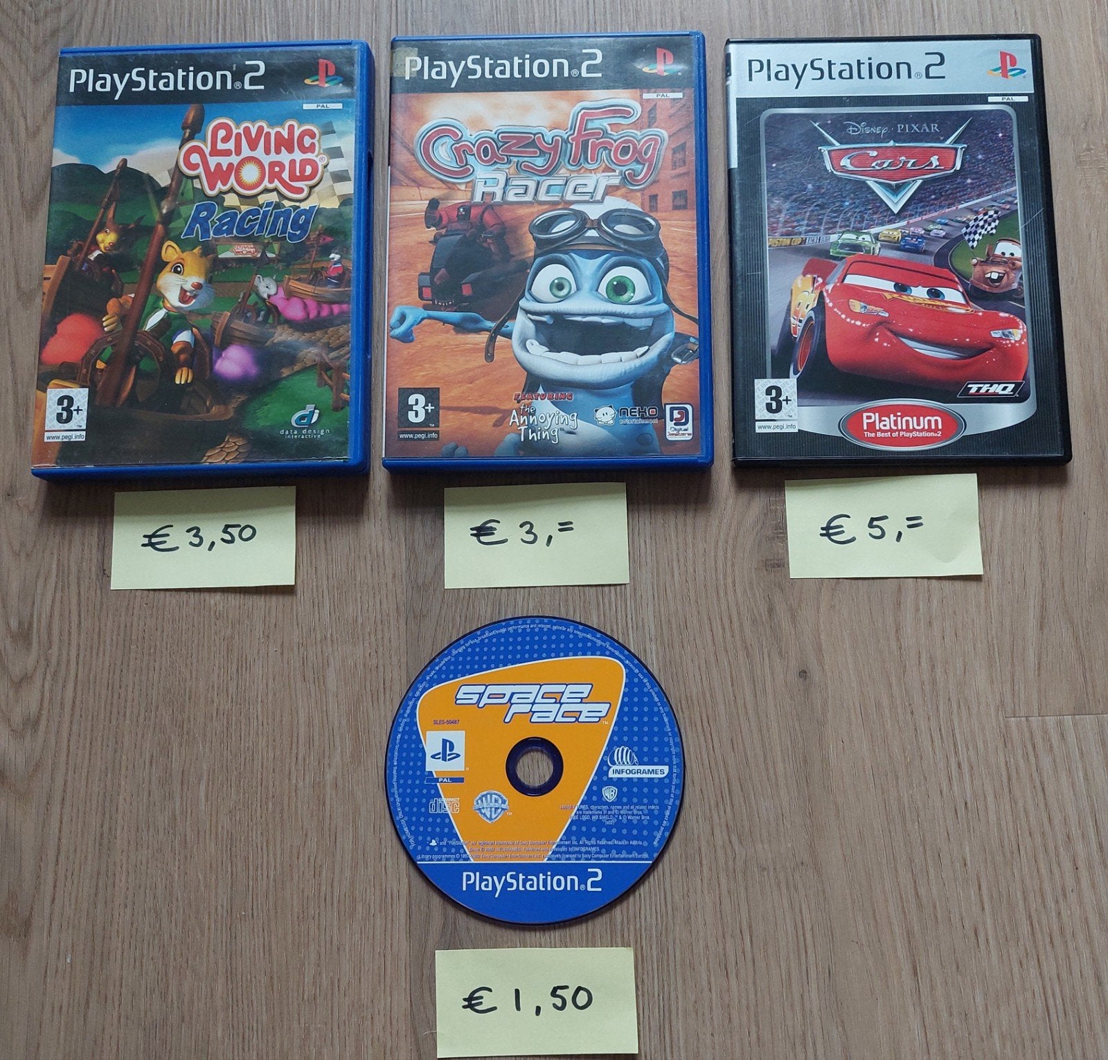 Playstation 2 Crazy frog Cars Living world en Space race, 1 speler, Racen en Vliegen, Ophalen of Verzenden, Zo goed als nieuw