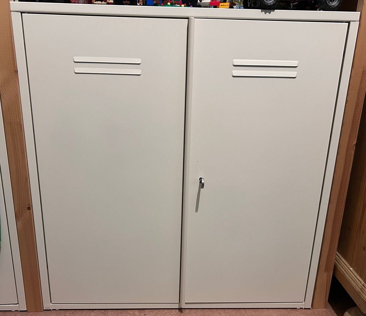Witte metalen IKEA IVAR lockerkast / opbergkast (80x30x83 cm, Ophalen, Gebruikt