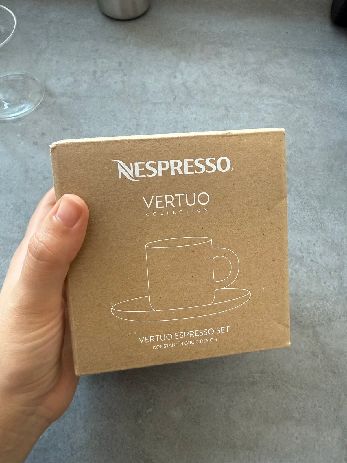 Nieuwe Nespresso Vertuo Espresso set - 2 kopjes, schotels, l, Overige merken, Nieuw, Ophalen of Verzenden, Glas