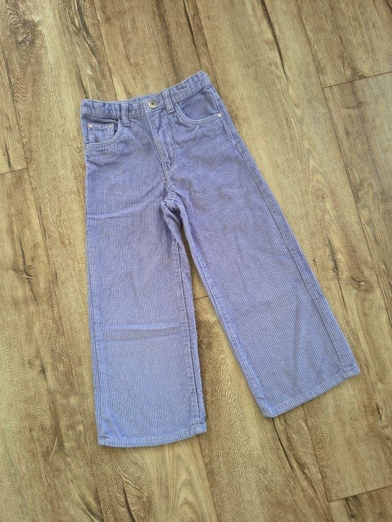 Zgan lila corduroy broek met wijde pijpen, flared Hema, 110., Broek, Meisje, Onb, Ophalen of Verzenden