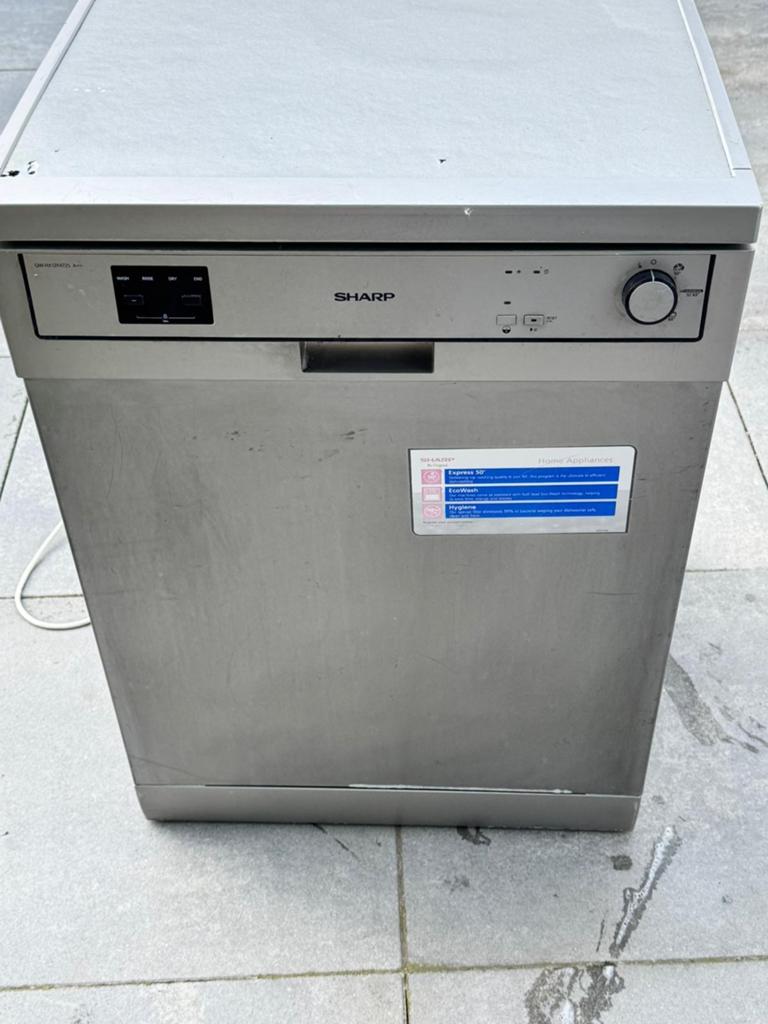 Sharp vaatwasser - Gebruikt, Witgoed en Apparatuur, Vaatwasmachines, Ophalen, Gebruikt, 60 cm of meer, Eco programma