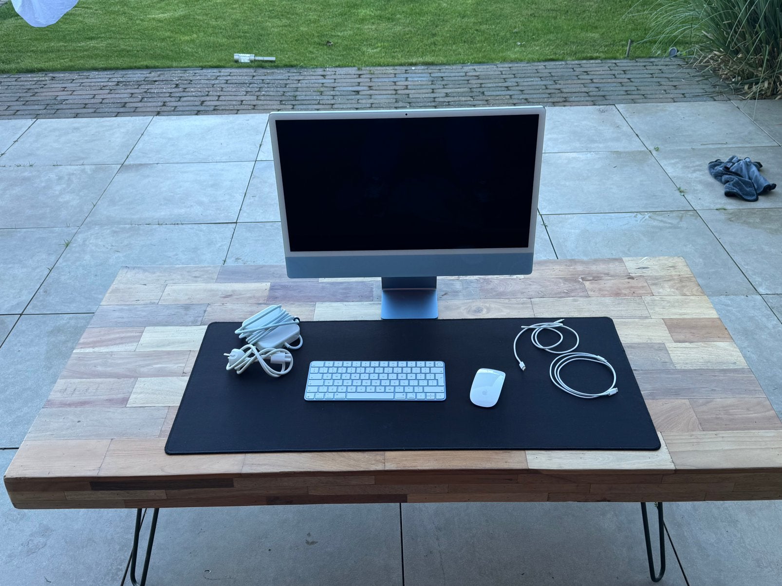 Apple iMac 24" M1 (Blauw) 4 Poorten + Touch ID & Accessoires, Computers en Software, Ophalen, Nieuw, IMac