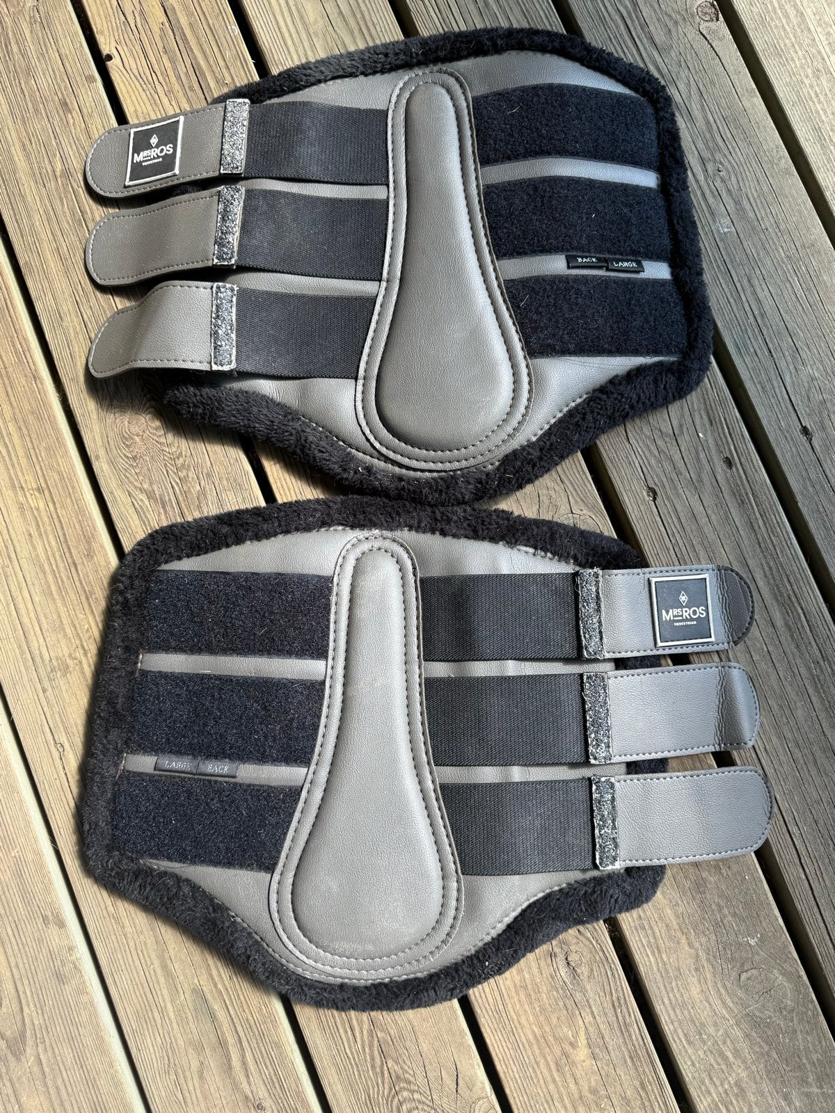 Mrs. Ros Air Flex achterbeenbeschermers met imitatiebont, Overige merken, Dressuur, Ophalen of Verzenden, Zo goed als nieuw