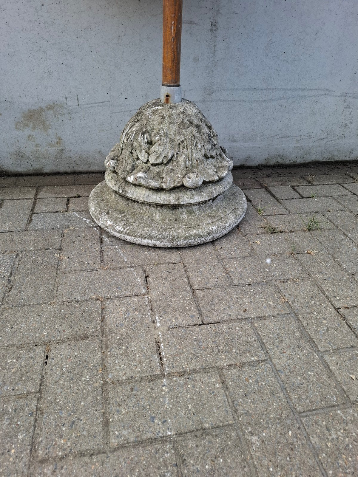 Zware betonnen parasolvoet, Tuin en Terras, Parasols, Ophalen, Gebruikt, Parasolvoet