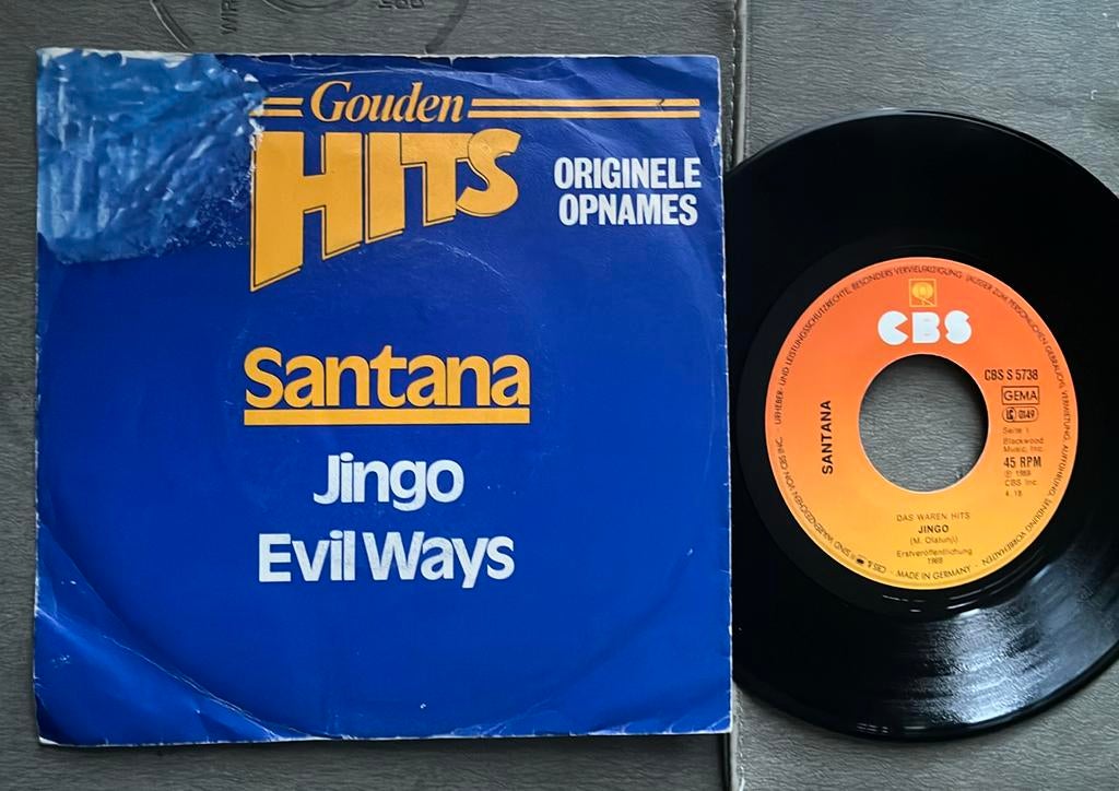 Santana - Jingo / Evil Ways 7” DE, Cd's en Dvd's, Vinyl Singles, Ophalen of Verzenden, Gebruikt, Pop