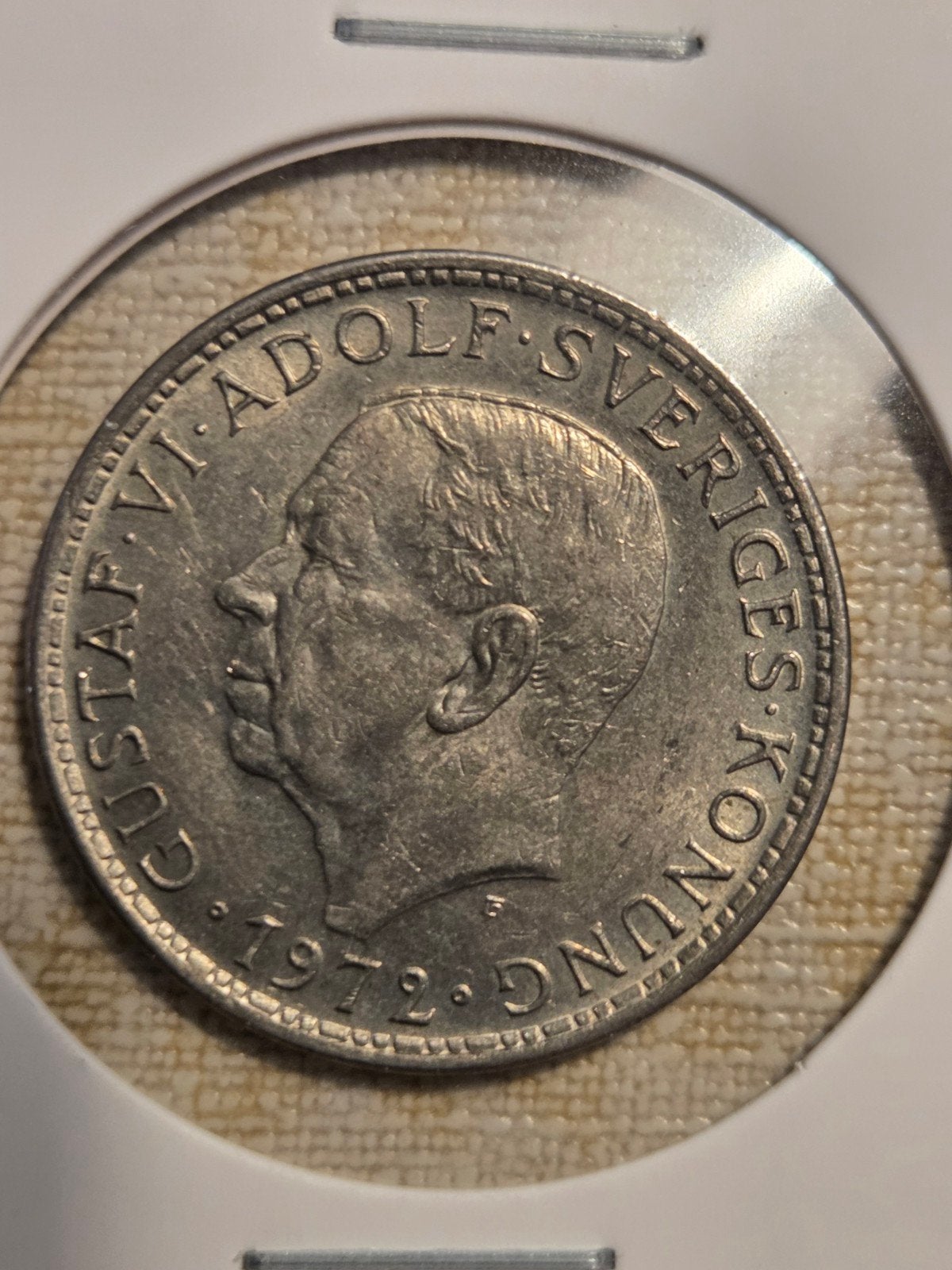 Zweedse 5 Kronen munt 1972 - Koning Gustav VI Adolf, Postzegels en Munten, Ophalen of Verzenden, Overige landen, Losse munt