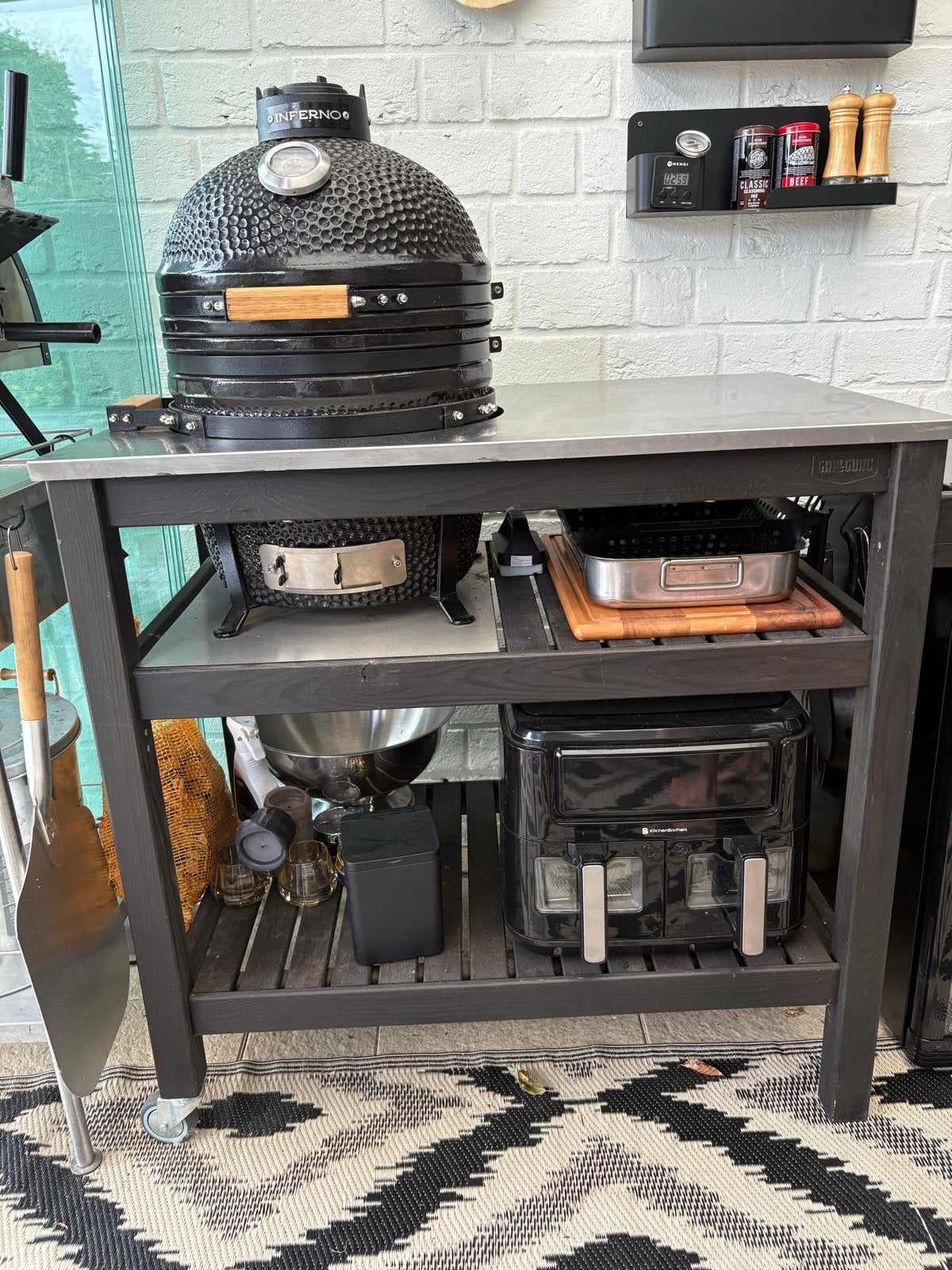 Kamado BBQ met GrillGuru onderstel, Ophalen, Gebruikt