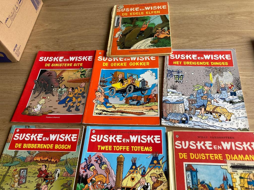 7 stripboeken Sjors en Sjimmie, Meerdere stripboeken, Ophalen of Verzenden, Gelezen