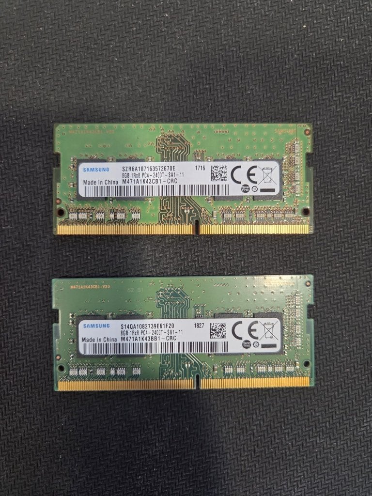 2x DDR4 SODIMM 8GB 2400T, Computers en Software, RAM geheugen, Gebruikt, Verzenden, DDR4, 8 GB