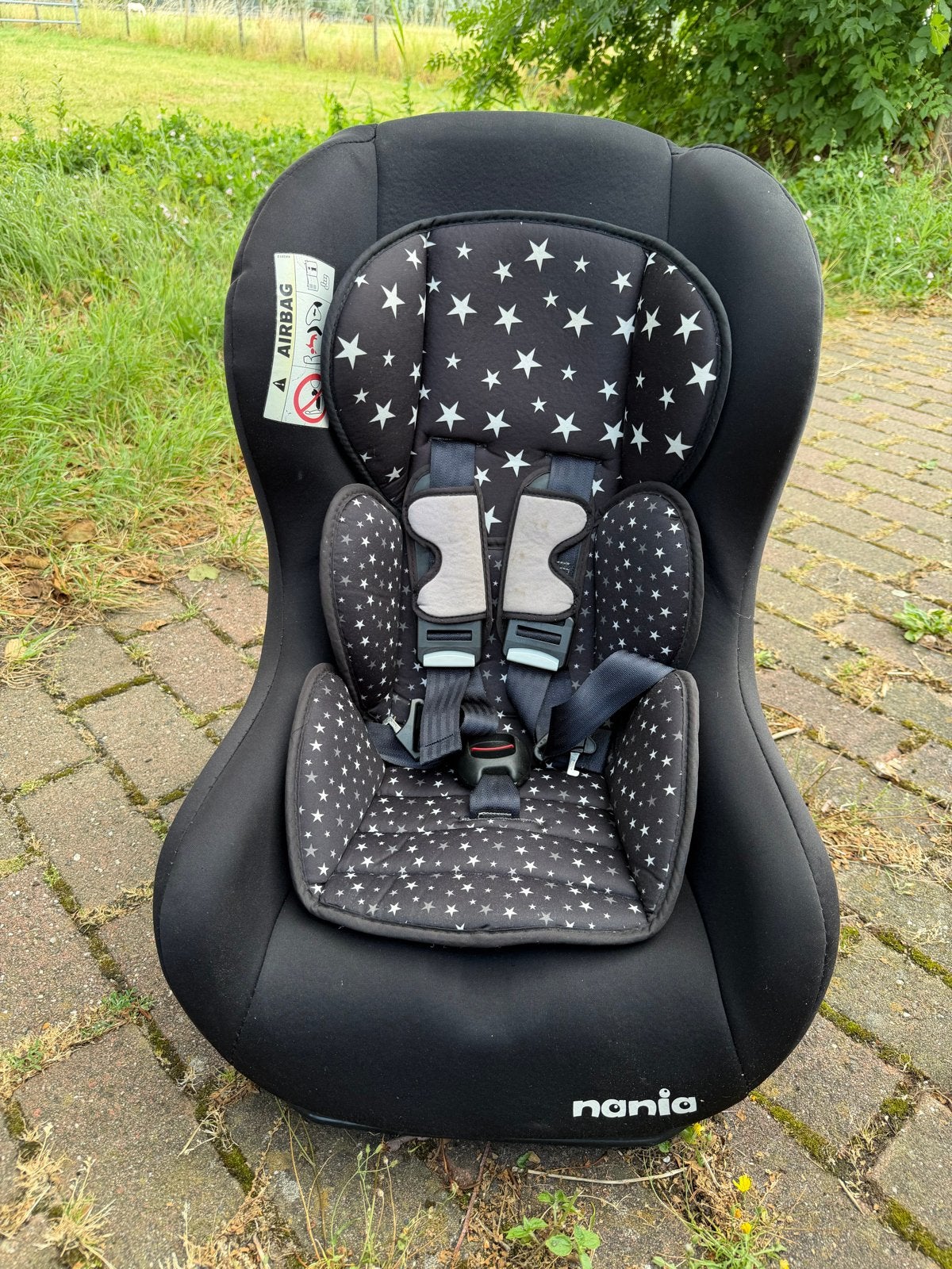 Nania autostoel 0-18 kg met sterrenprint, Kinderen en Baby's, 0 t/m 18 kg, Ophalen, Overige merken, Gebruikt