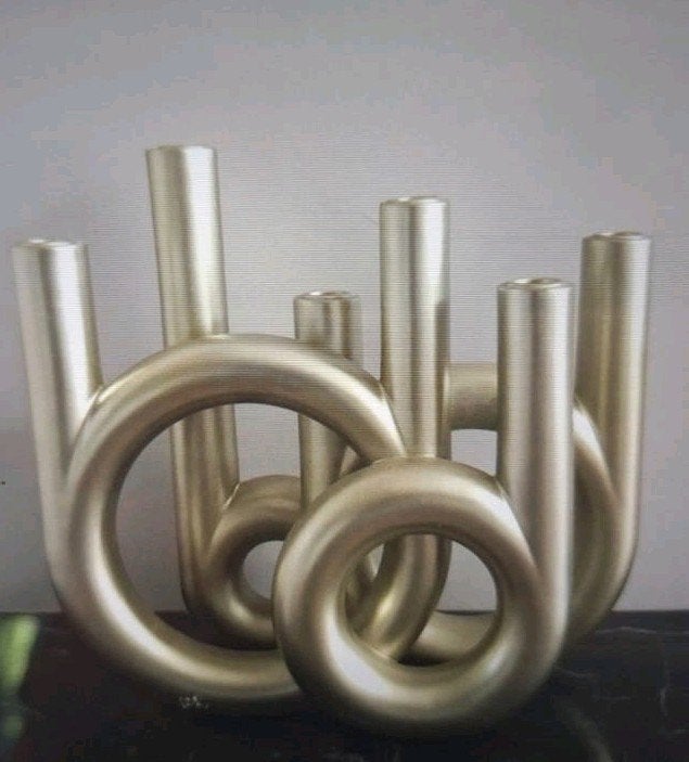 Goud groene nieuwe kandelaar design van Present Time, Nieuw, Ophalen of Verzenden, X, Kandelaar