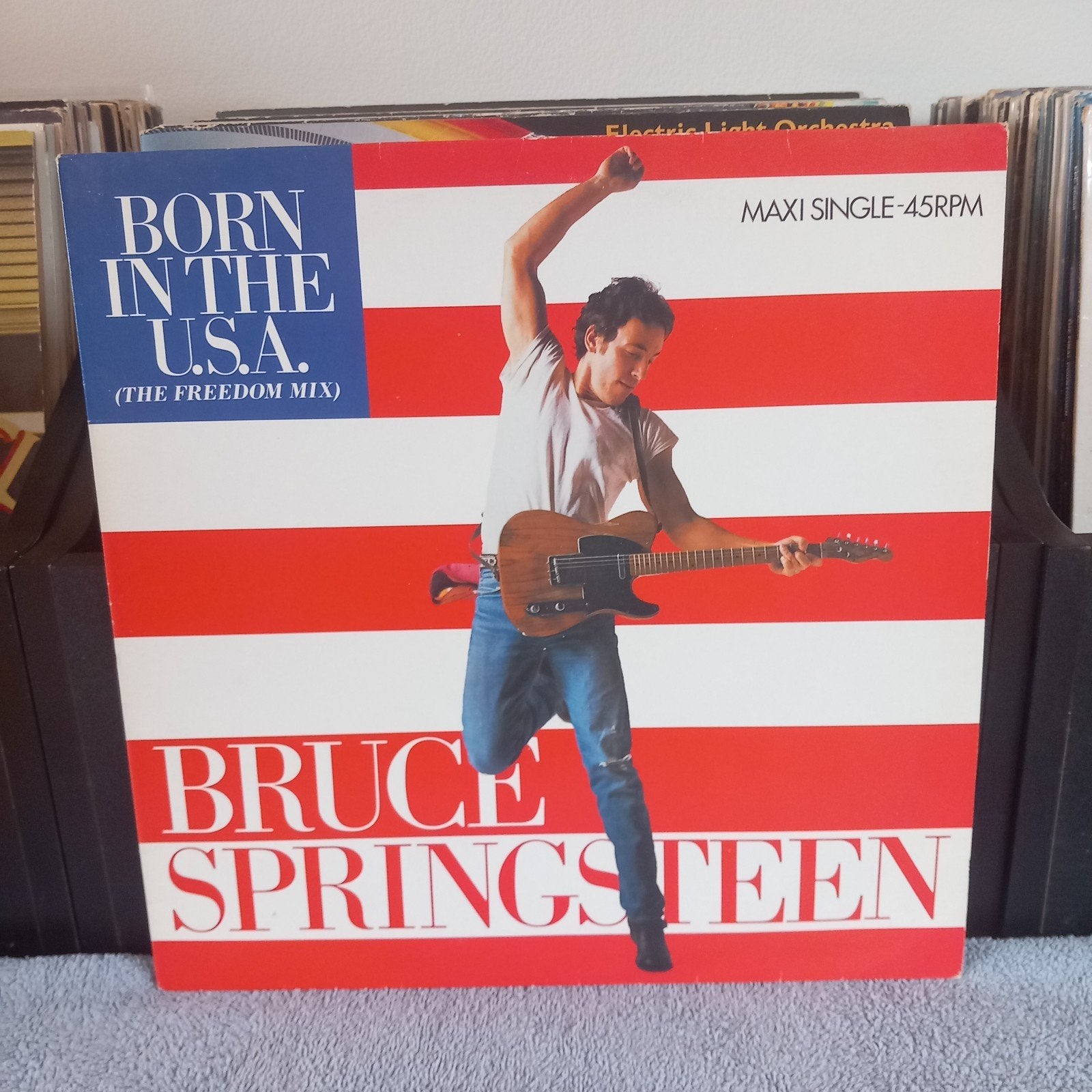Lp Bruce Springsteen born in the usa maxi single, Ophalen of Verzenden, Gebruikt, 12 inch