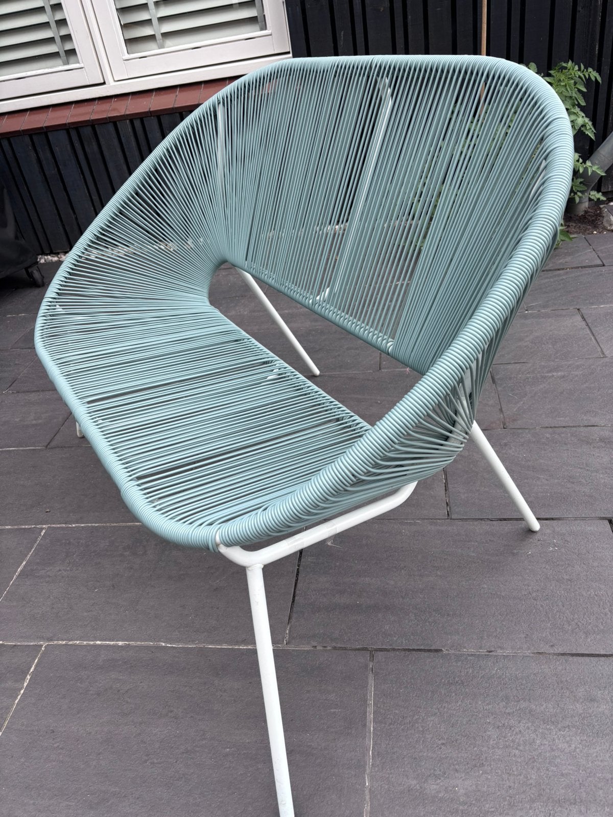 2-zits tuinbankje (mint) groen, Tuin en Terras, Tuinbanken, Ophalen, Zo goed als nieuw, Plastic