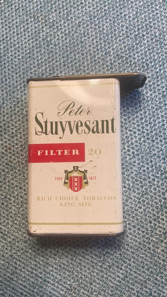 Vintage Peter Stuyvesant sigarettenblikje, Ophalen of Verzenden, Gebruikt, Overige, Overige merken