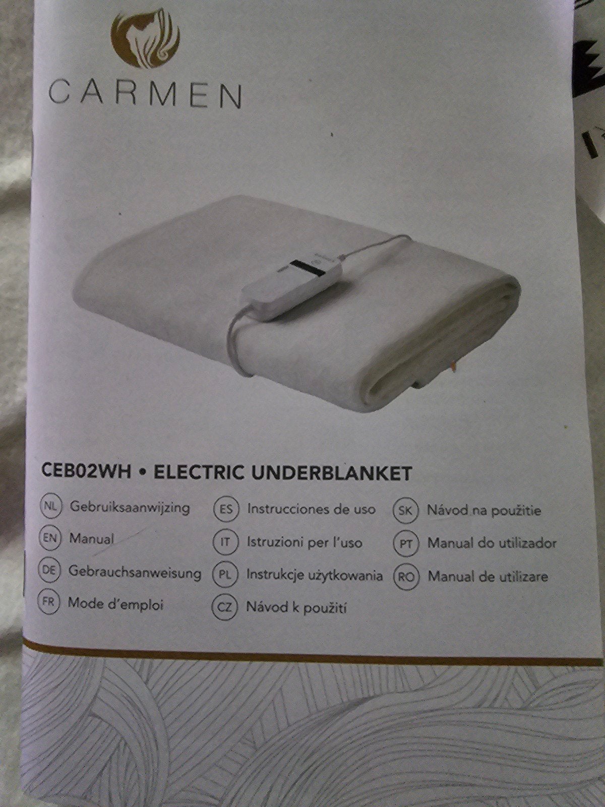 nieuwe elektrische deken merk Carmen, Eenpersoons, Wit, Nieuw, Ophalen of Verzenden