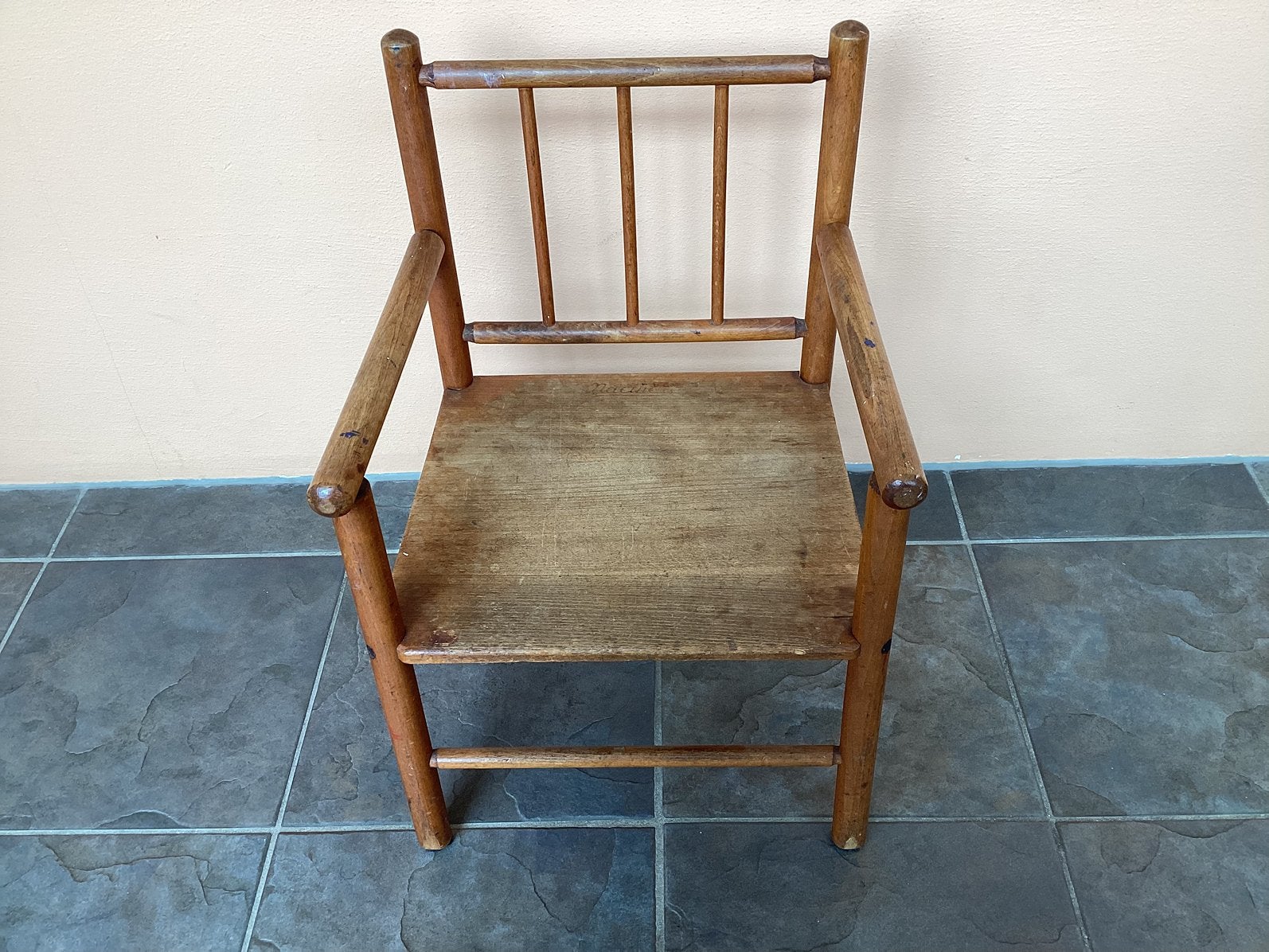 Vintage, antieke kinderstoel, merk Naether, Duitsland, Ophalen of Verzenden