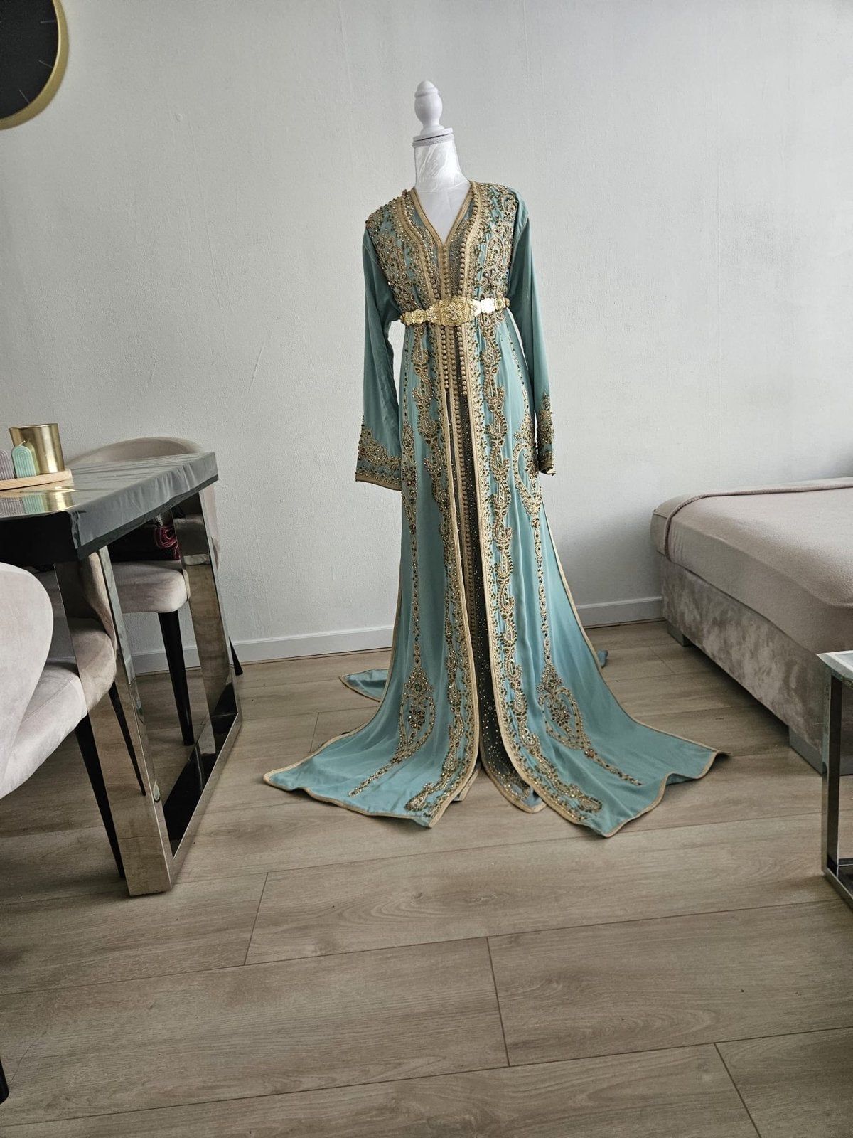 Prachtige Marokkaanse Kaftan - Galajurk, Kleding | Dames, Maat 38/40 (M), Galajurk, Ophalen of Verzenden, Zo goed als nieuw