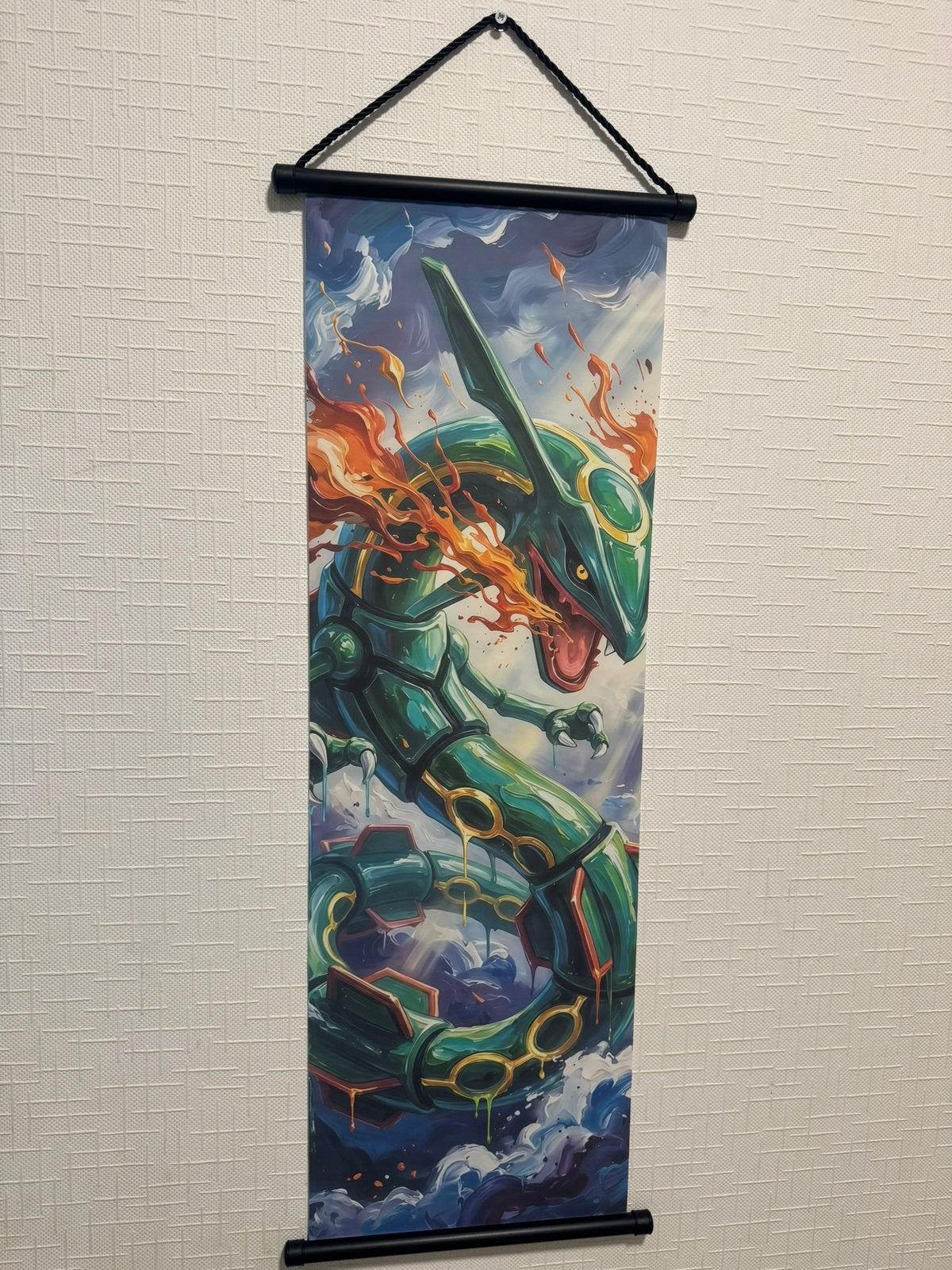Pokemon Rayquaza canvas scroll, Verzamelen, Posters, Ophalen of Verzenden, Zo goed als nieuw, Film en Tv