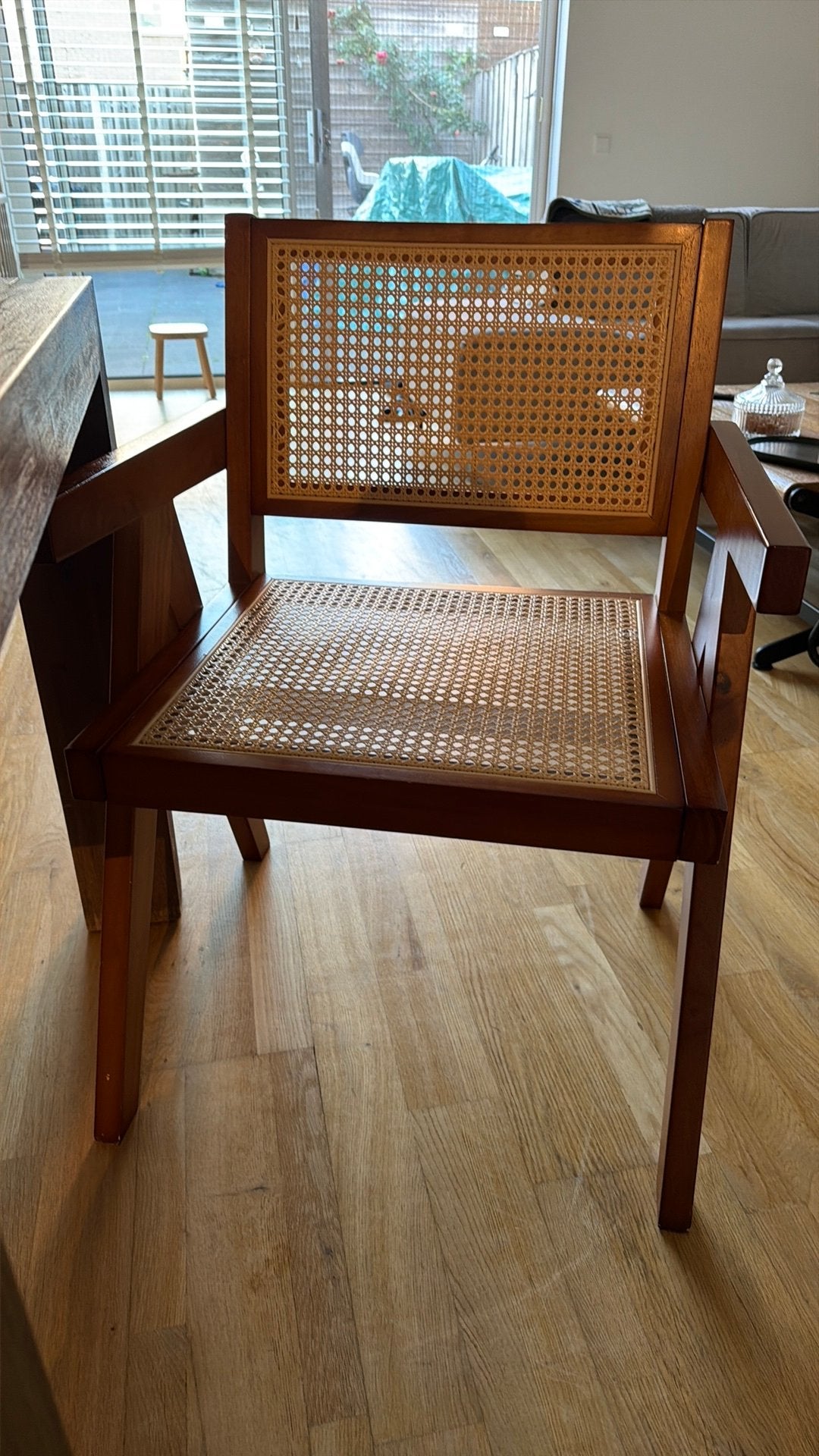 2 Rotan stoelen met armleuning SKLUM, Ophalen