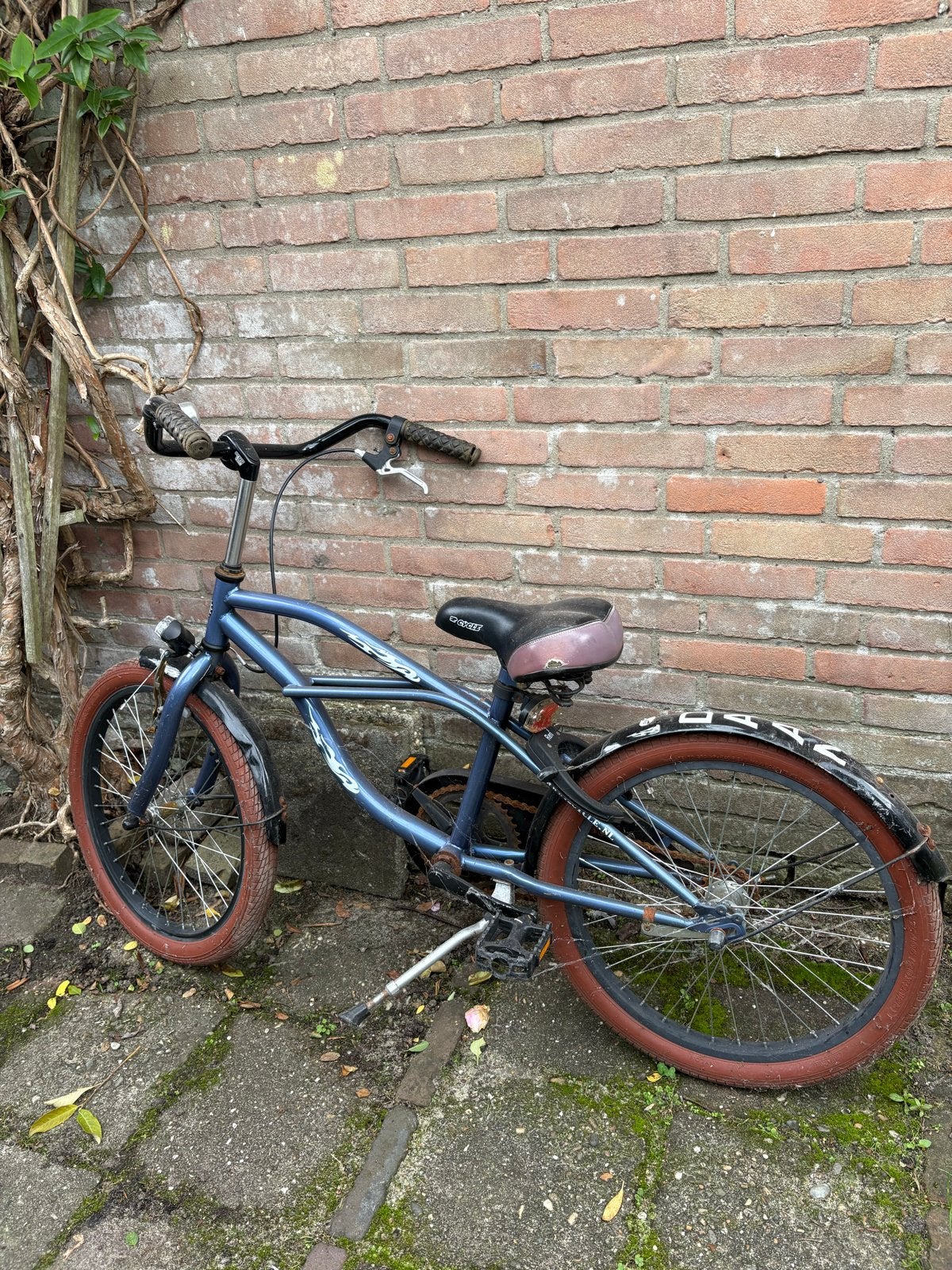 Gratis opknapper: Stoere blauwe fiets, Overige merken, Gebruikt, Velgrem, Minder dan 49 cm