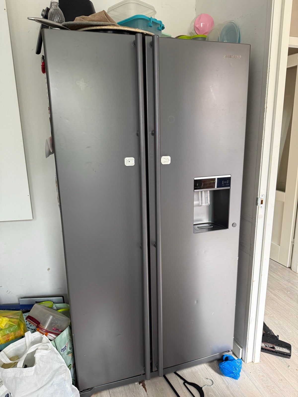 Samsung Amerikaanse koelkast met vriesvak en waterdispenser, Witgoed en Apparatuur, Gebruikt, 200 liter of meer, 60 cm of meer