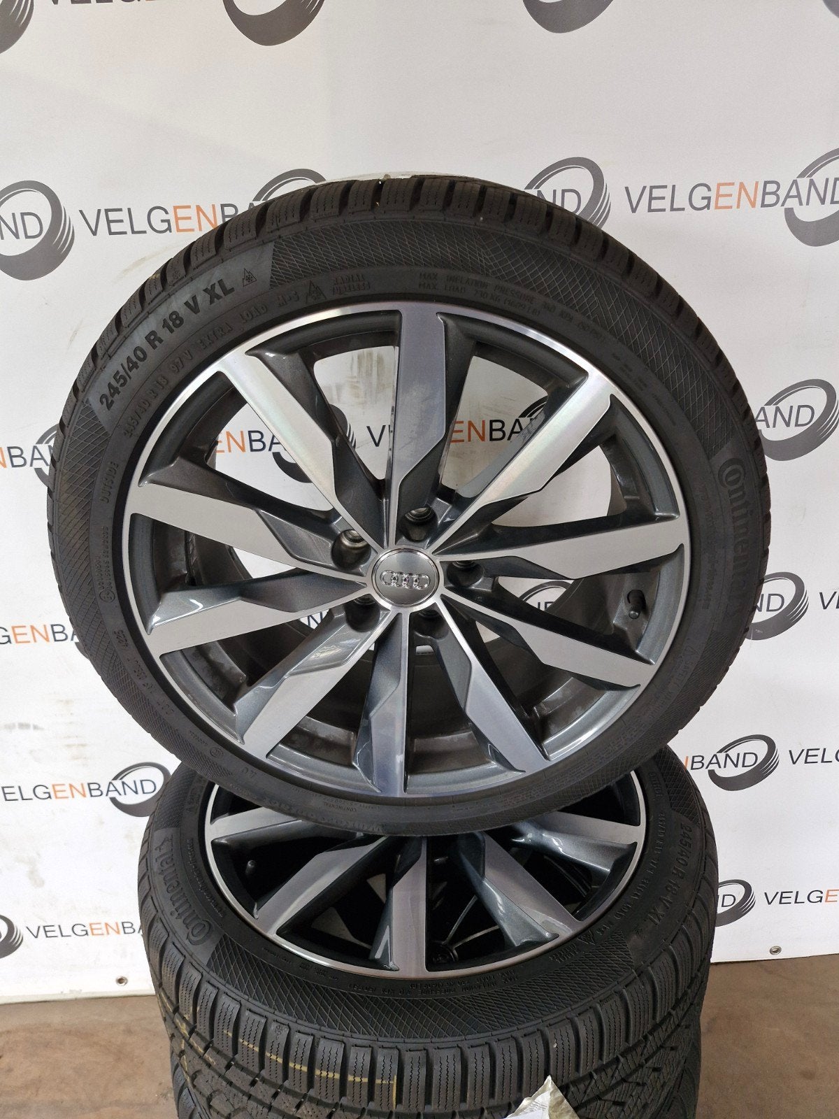 Winterset Audi A4 245 40 18 5x112 66.5 winterbanden vag, ., Banden en Velgen, Personenwagen, .
