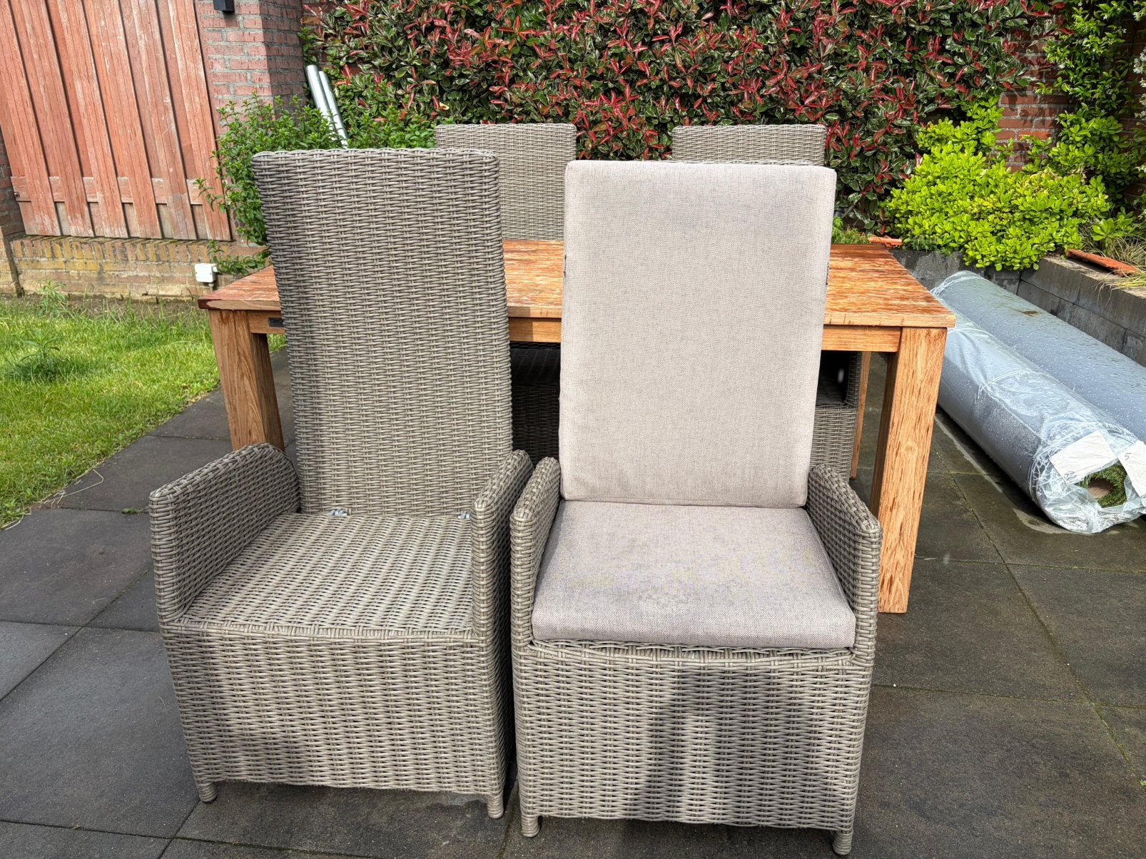 Verstelbare wicker tuinstoelen, Ophalen, Zo goed als nieuw