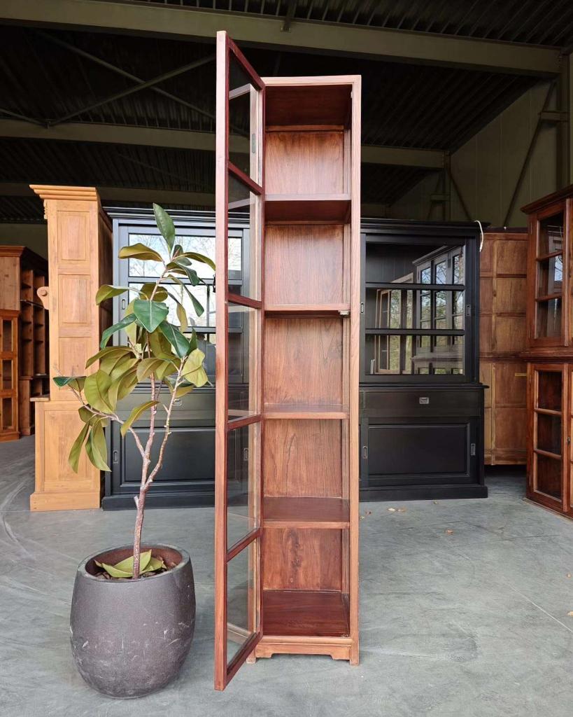 Prachtige unieke oosterse vitrinekasten | Museumkasten #7873, Antiek en Kunst, Antiek | Meubels | Kasten, Ophalen of Verzenden