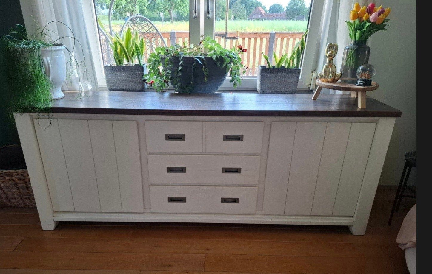 Landelijk dressoir met lades en deuren, Ophalen, Gebruikt, Met lade(s), Landelijk