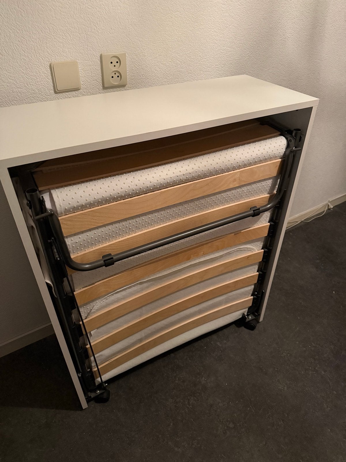 Troonz Matera Opklapbed Kastbed 180x80, Ophalen, Eenpersoons, Wit, 190 cm of minder