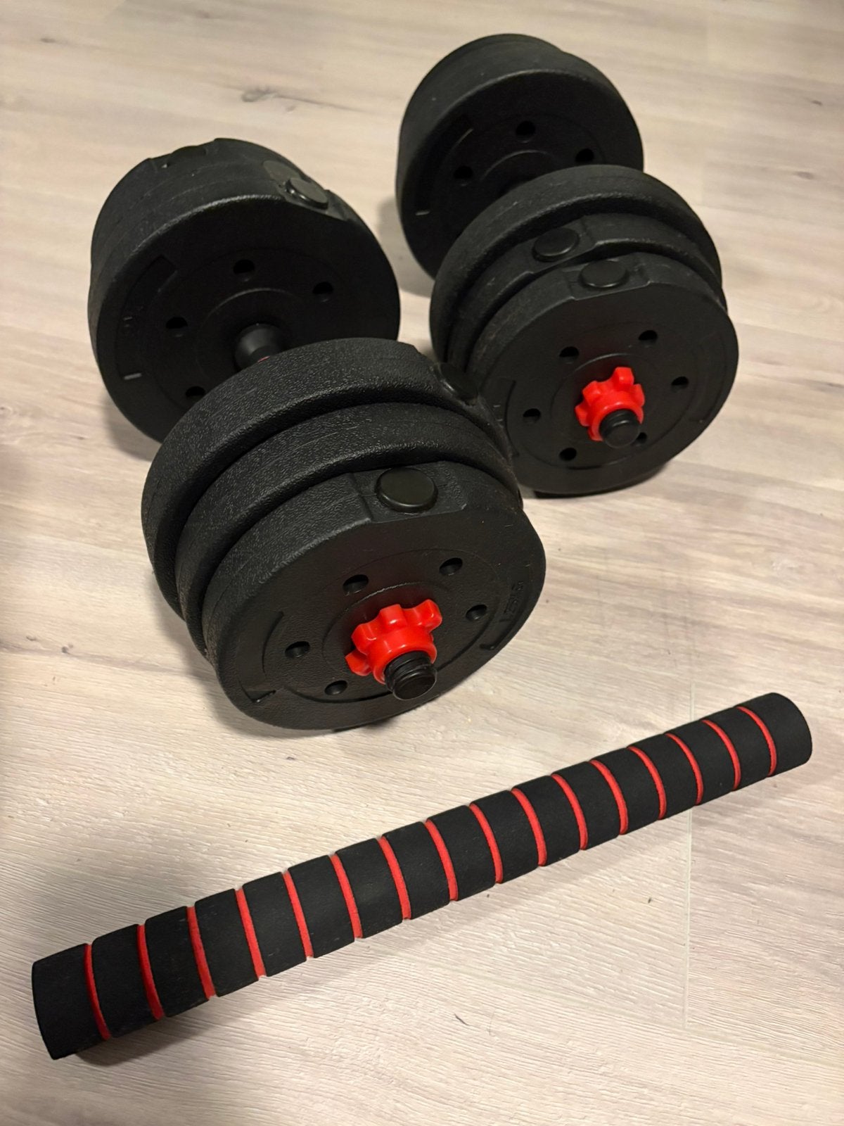 2 Dumbbells met stang, Ophalen, Gebruikt, Dumbbell