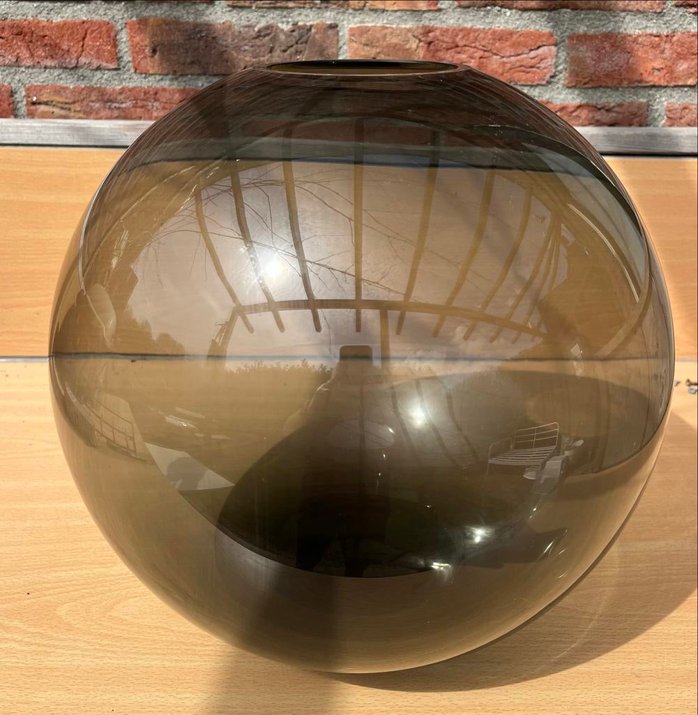 Grote glazen vaas, rookglas, Huis en Inrichting, Woonaccessoires | Vazen, Ophalen, Gebruikt, Overige kleuren, Glas