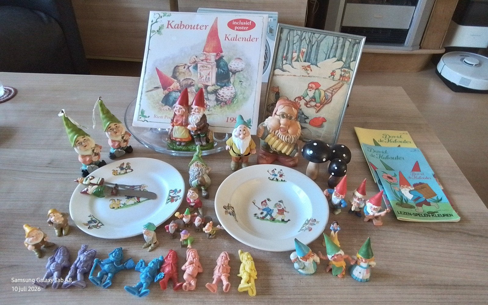 Grote verzameling kabouterspullen, inclusief kalender 1999, Verzamelen, Poppetjes en Figuurtjes, Ophalen of Verzenden, Gebruikt
