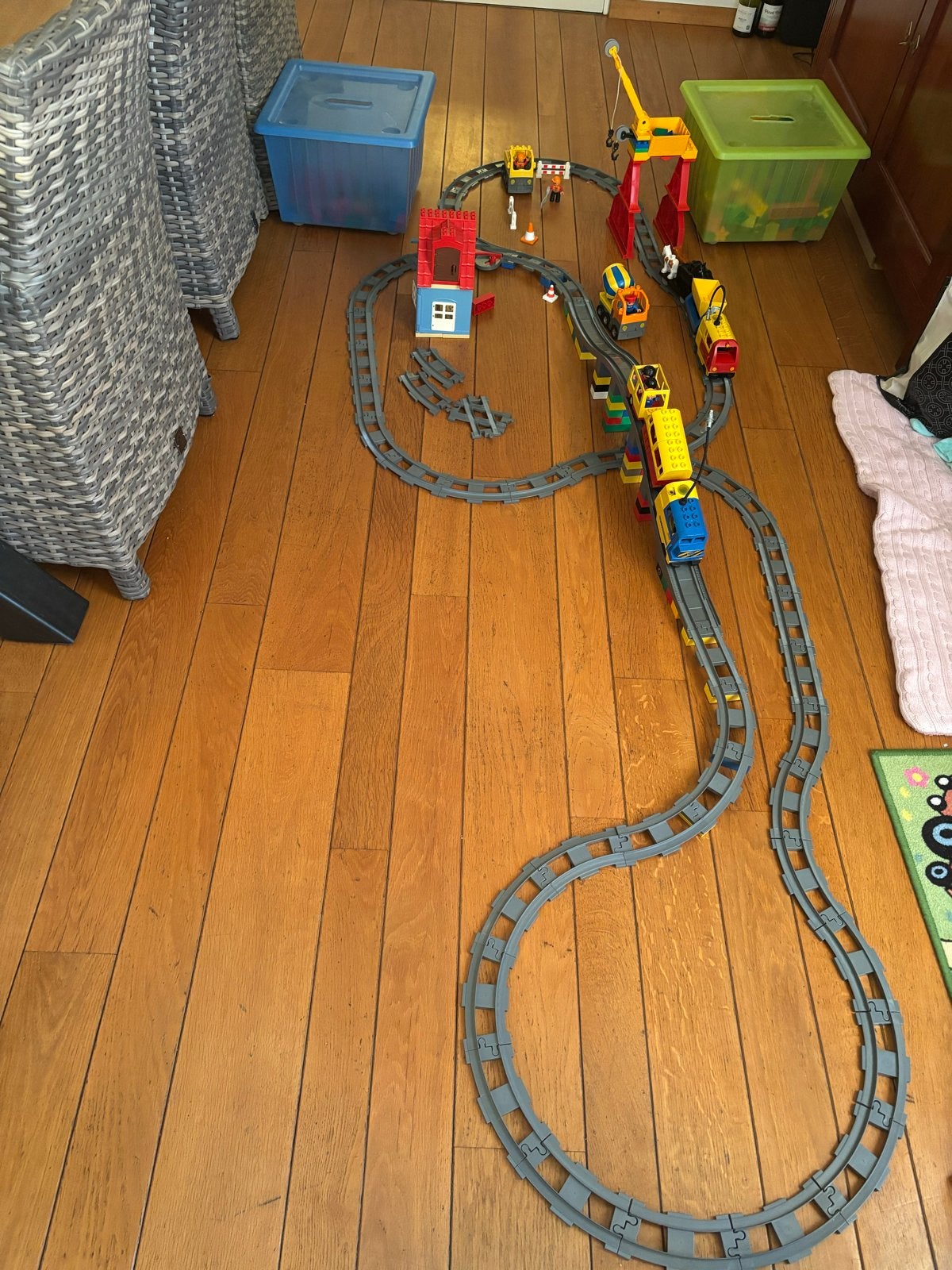 Lego trein met rails, Ophalen of Verzenden, Gebruikt, Duplo