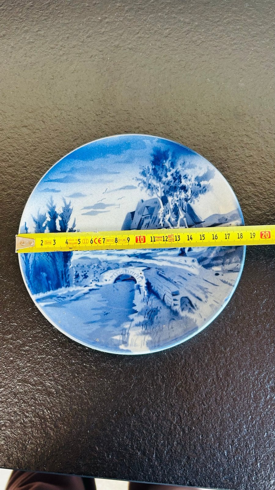 Blauw wit decoratief wandbord, Antiek en Kunst, Ophalen