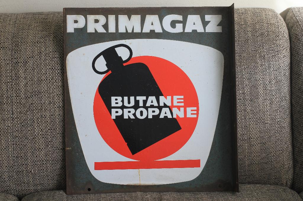emaille bord PRIMAGAZ, Antiek en Kunst, Ophalen of Verzenden