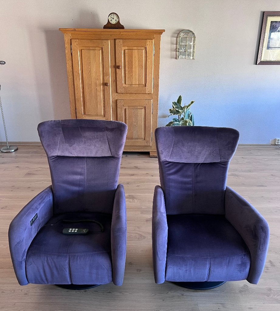 Prominent relaxfauteuils, Huis en Inrichting, Fauteuils, Ophalen, Minder dan 75 cm, Zo goed als nieuw, Stof