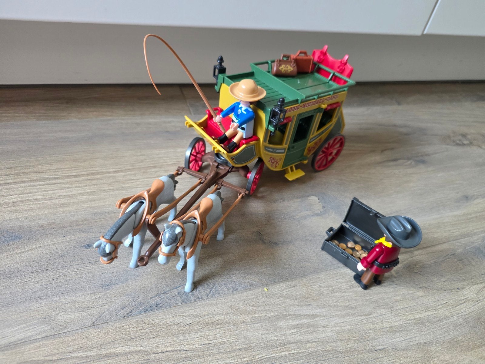 Playmobil 70013 Western Postkoets met Figuren en Accessoires, Kinderen en Baby's, Complete set, Voertuig, Zo goed als nieuw, Historisch