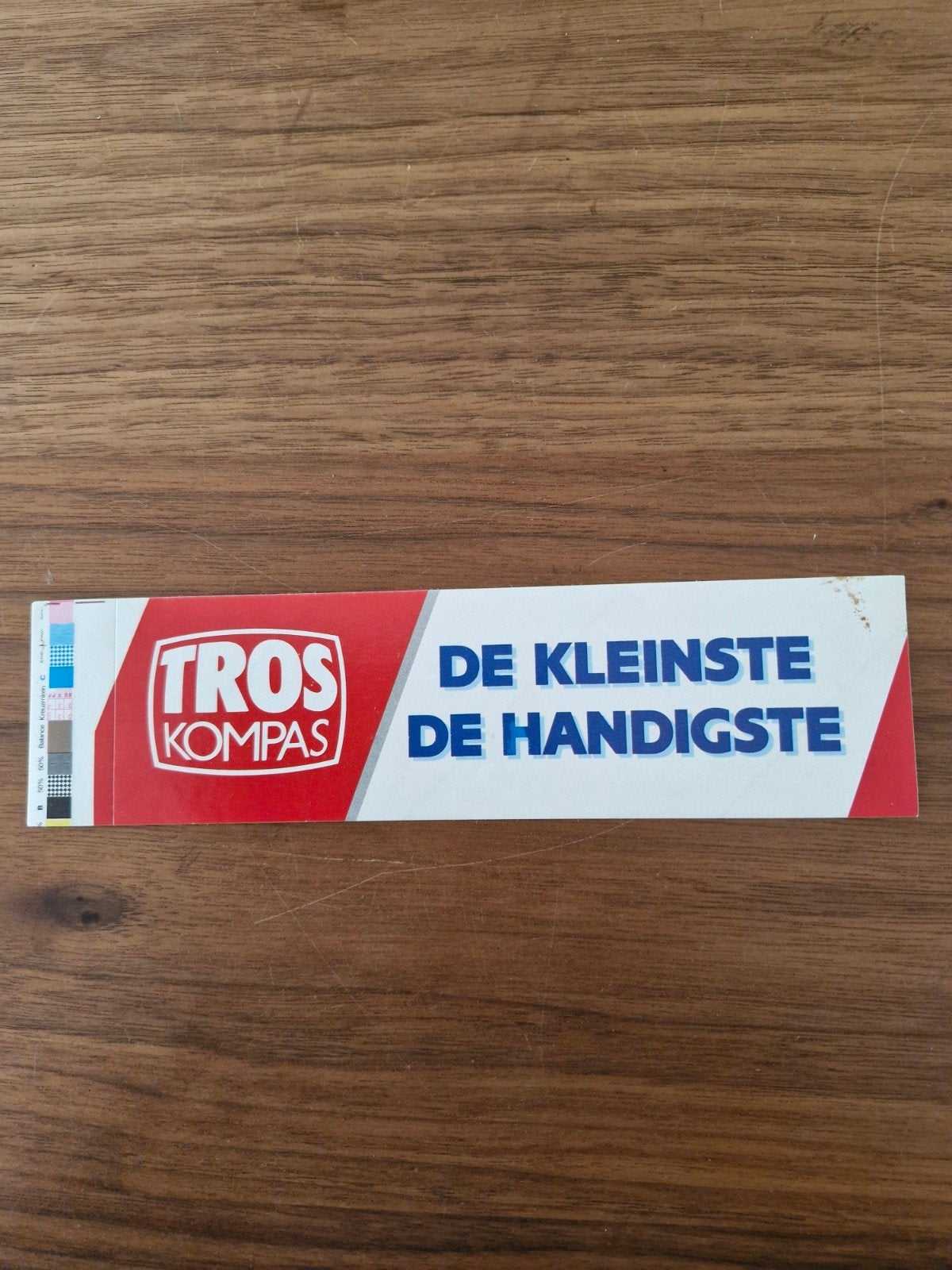 10313 TROS Kompas sticker - De kleinste, de handigste, Verzamelen, Ophalen of Verzenden, Gebruikt