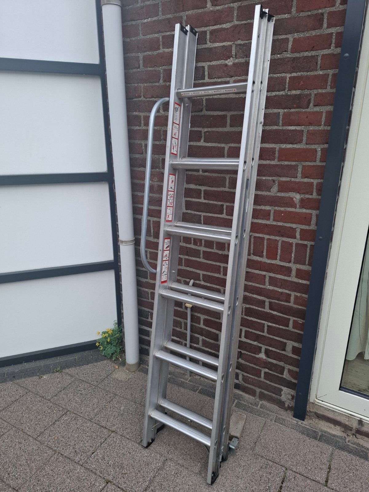 Aluminium vlizotrap, uitschuifbaar, Ophalen, Gebruikt, Ladder, Opvouwbaar of Inschuifbaar