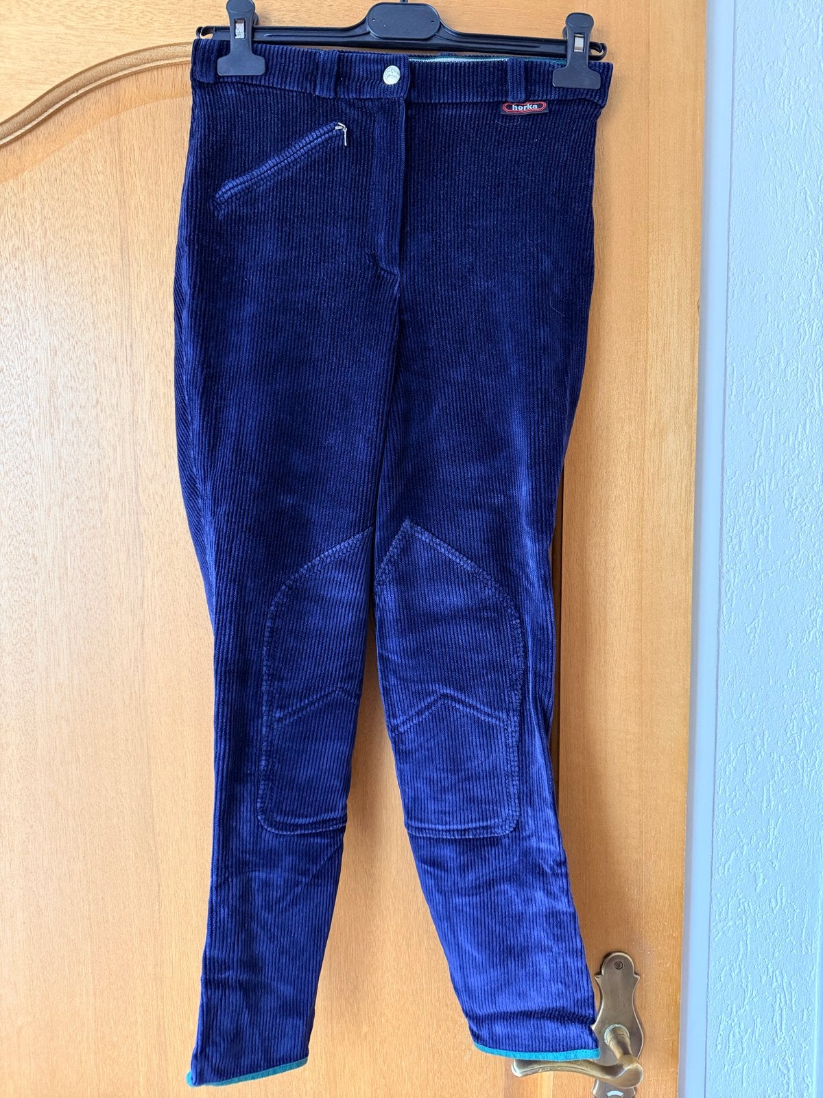 Rijbroek in blauw ribfluweel maat 36, Ophalen of Verzenden, Dressuur