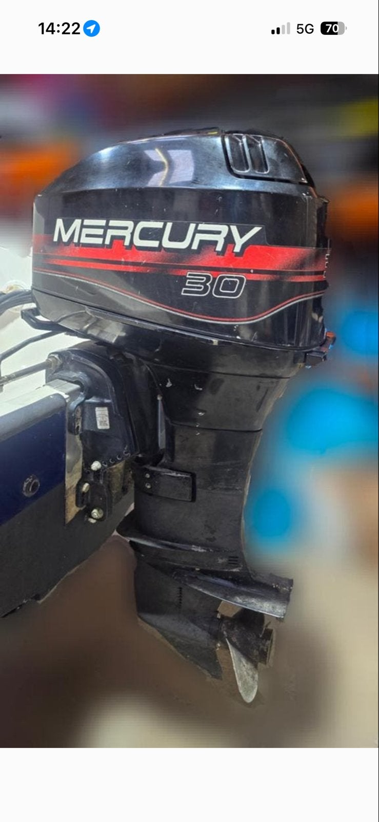 Mercury 30 pk buitenboordmotor met elektrische start en trim, Ophalen of Verzenden, Gebruikt