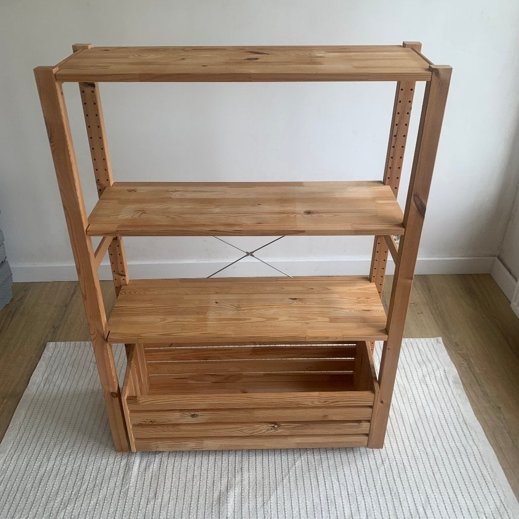 [MOVING SALE] IKEA IVAR shelving unit with storage box, Ophalen, Zo goed als nieuw