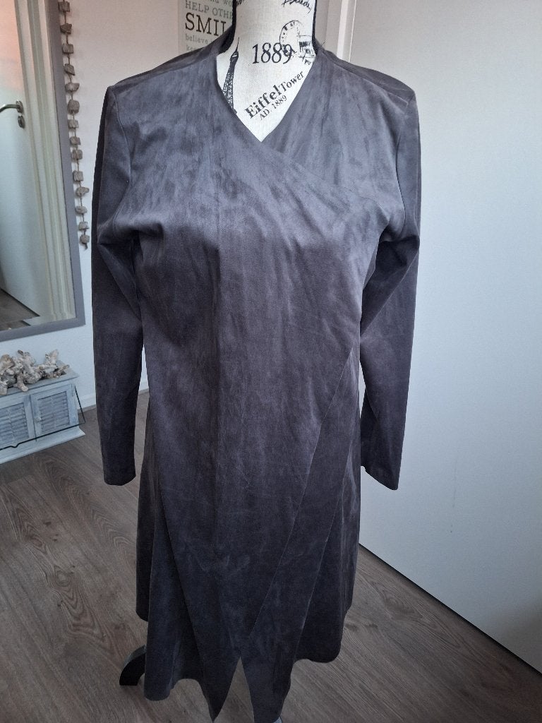 Lang grijs suede look jasje van Didi mt. L, Kleding | Dames, Maat 42/44 (L), Didi, Ophalen of Verzenden, Zo goed als nieuw